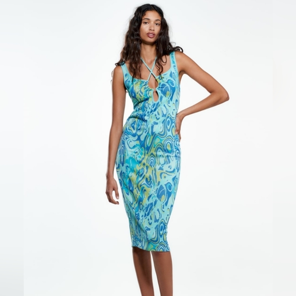 Zara Light Blue Textured Knit